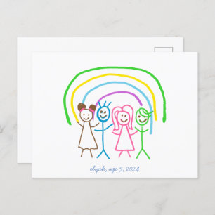 Upload Childs Drawing Turn Kids Artwork to Postcard