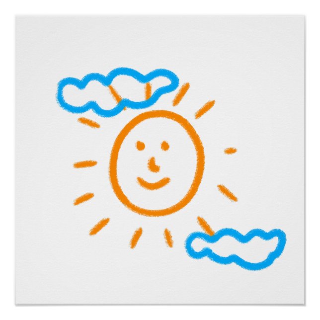 Upload Childs Drawing Turn Kids Artwork to Poster (Front)