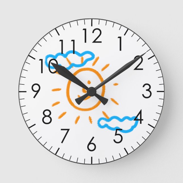 Upload Childs Drawing Turn Kids Artwork to Round Clock (Front)