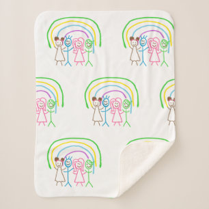Upload Childs Drawing Turn Kids Artwork to Sherpa Blanket