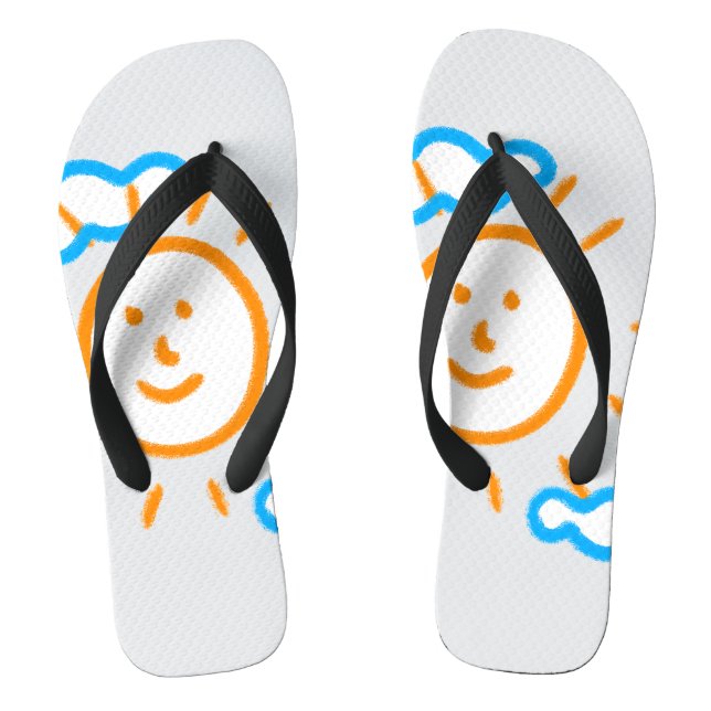 Upload Childs Drawing Turn Kids Artwork to Thongs (Footbed)