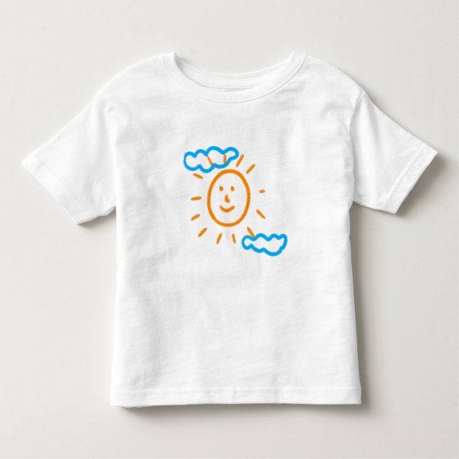 Upload Childs Drawing Turn Kids Artwork to Toddler T-Shirt (Front)