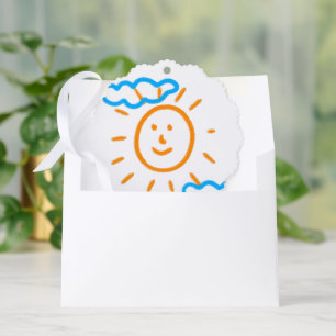 Upload Childs Drawing Turn Kids Artwork to Tree Decoration Card