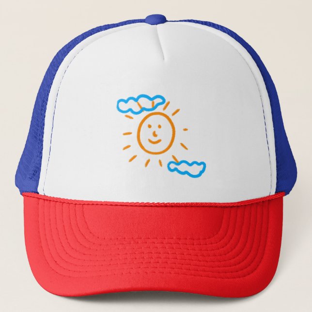 Upload Childs Drawing Turn Kids Artwork to Trucker Hat (Front)