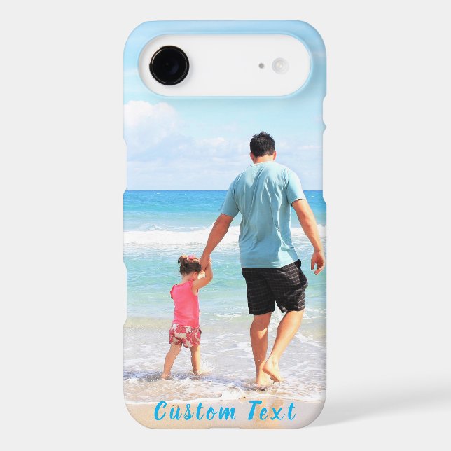 Upload Custom Photo iPhone Case Personalised Text (Back)