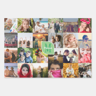 Upload customised photo wrapping paper sheets