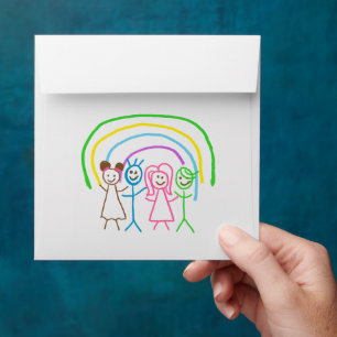 Upload Drawing Turn Kids Artwork to  Envelope