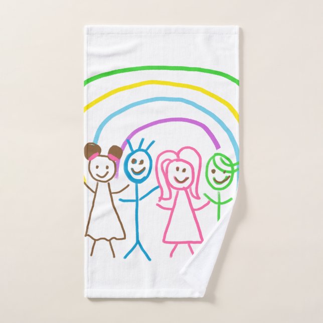 Upload Drawing Turn Kids Artwork to  Hand Towel (Hand Towel)