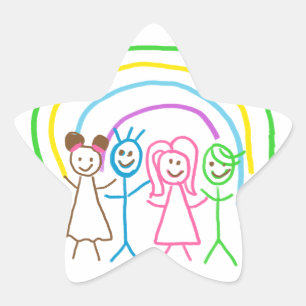 Upload Drawing Turn Kids Artwork to  Star Sticker