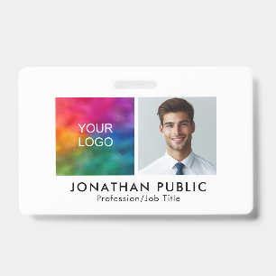 Upload Employee Photo Company Logo Here Template ID Badge
