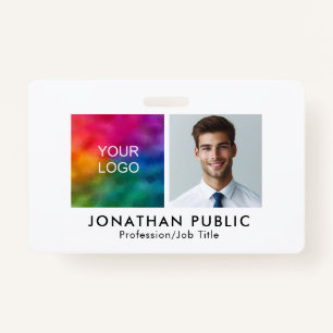 Upload Employee Photo Company Logo Here Template ID Badge