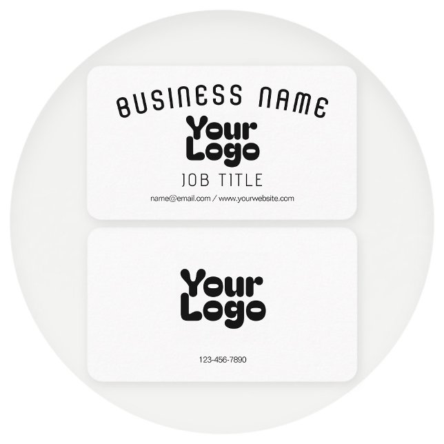 Upload Logo | Black & White (editable) Business Card (Creator Uploaded)
