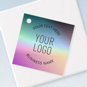 Upload Logo Colourful Changing Gradient Colours Favour Tags