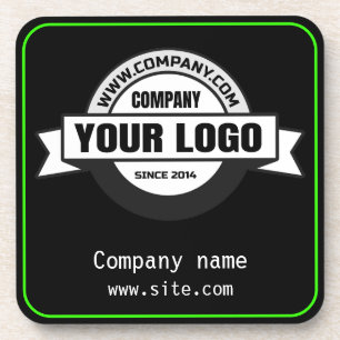 Upload logo company coaster