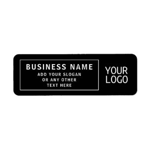 Upload Logo or QR code   Cool Return Address Label