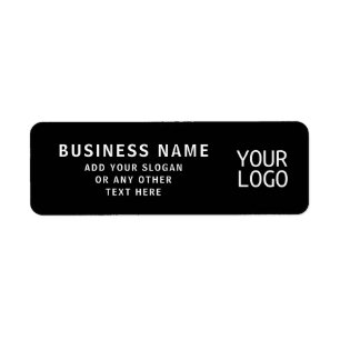 Upload Logo or QR code   Cool Return Address Label