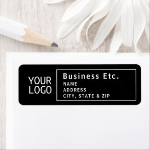 Upload Logo or QR code   Modern Return Address Label
