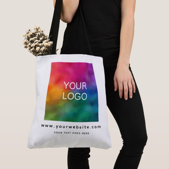 Upload Logo Promotional Custom Template Large Tote Bag (Close Up)