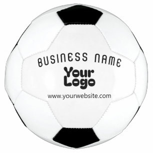 Upload Logo Retro-Modern White & Black (editable) Soccer Ball
