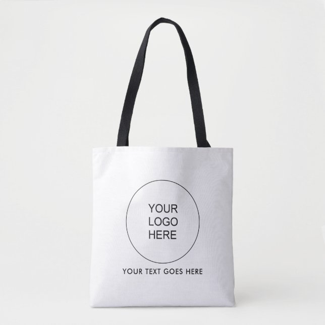 Upload Own Company Logo Text Here Double Sided Tote Bag (Front)