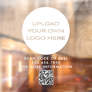 Upload Own Logo Small Business Branding QR Code