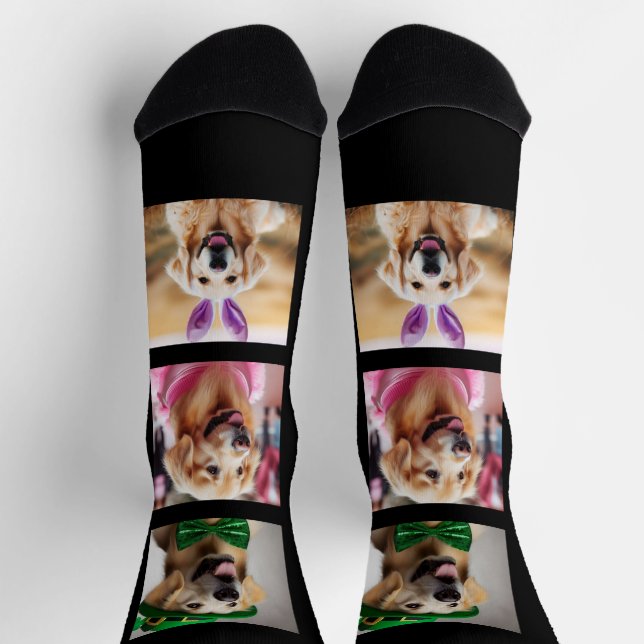 Upload Personalised Pet Photo Gift for Dog Parent Socks (Top)