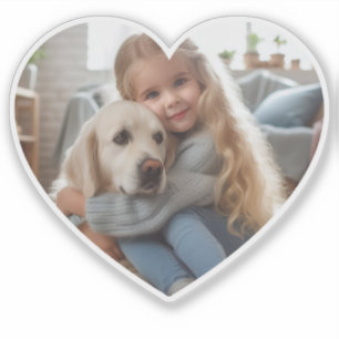 Upload Personalised Photo Gift Child Dog Pet Heart