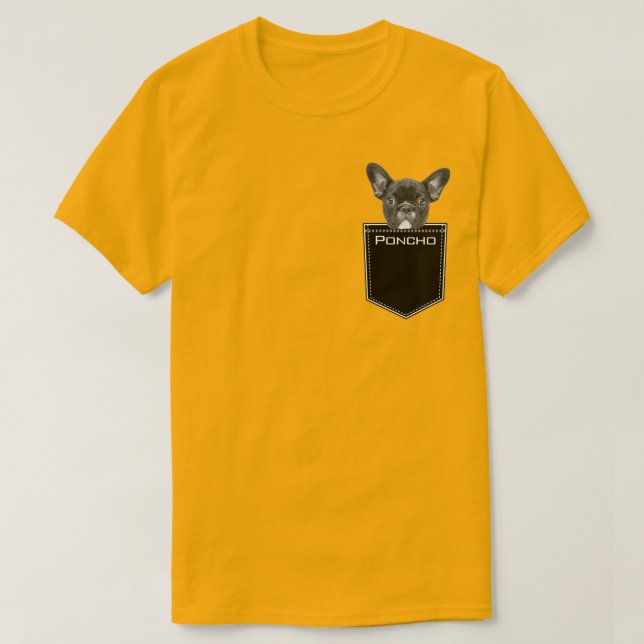 Upload Pet Face Photo and Name Personalised T-Shirt (Design Front)