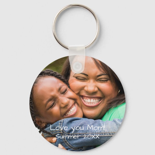 Upload photo | add names, date | Personalise this Key Ring (Front)