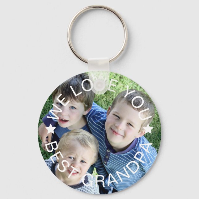 Upload photo - best grandpa key ring (Front)