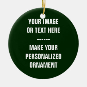 Upload Photo Ceramic Christmas Ornament -Gift Idea