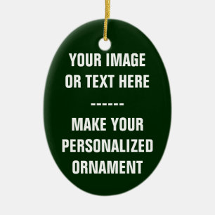 Upload Photo For Oval Christmas Ornament  Ceramic