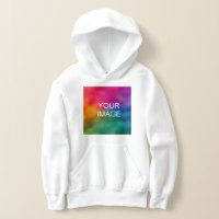 Upload Photo Front Print Template Boys Kids White
