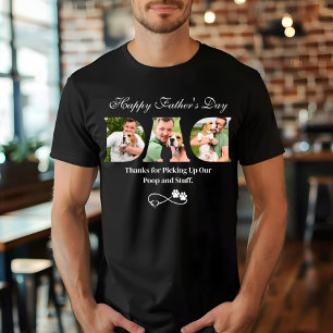 Upload Photo Happy Father's Day Funny Dog Owner T-Shirt