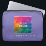 Upload Photo Image Elegant Periwinkle Purple Laptop Sleeve<br><div class="desc">Custom Upload Your Photo Image Picture Or Business Logo Periwinkle Purple Modern Elegant Template Electronics Bag / Tablet & Laptop Cases / Neoprene Laptop Sleeve 13 inch.</div>