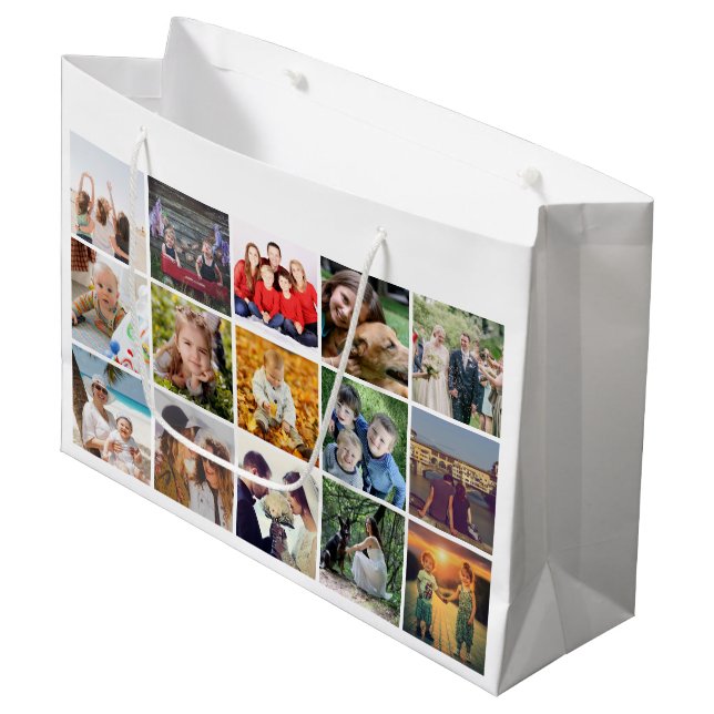 Upload photo large gift bag (Front Angled)