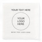 Upload Photo Logo Text Standard Dinner White Paper