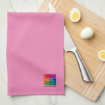 Upload Photo or Logo Text Custom Trendy Pink Cute Tea Towel<br><div class="desc">Custom Upload Add Your Photo Picture Image or Business Company Logo Text Stylish Modern Cute Template Pink Kitchen Towel.</div>