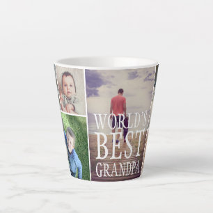 Upload photo world's best grandpa latte mug