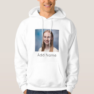 upload picture Custom Photo and Name Personalised Hoodie