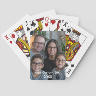 upload picture Custom Photo and Name Personalised  Playing Cards