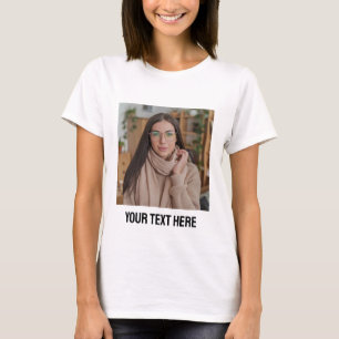 upload picture Custom Photo and text Personalised  T-Shirt