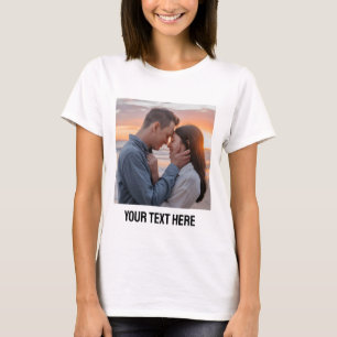 upload picture Custom Photo and text Personalised  T-Shirt