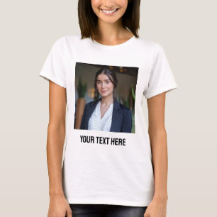 upload picture Custom Photo and text Personalised  T-Shirt