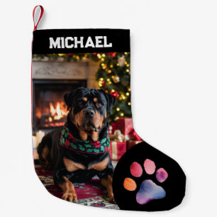upload picture Dog Custom Photo text Personalized Small Christmas Stocking