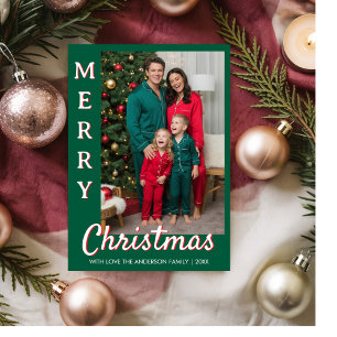 Upload Picture Personalized Photo & text Christmas Holiday Card