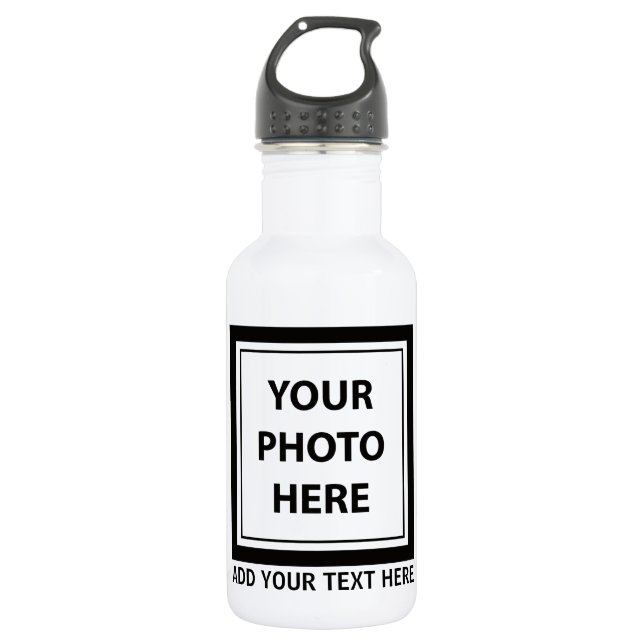 Upload Picture Photo & Add Text – Customise 532 Ml Water Bottle (Front)