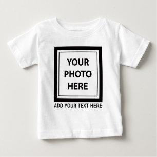 Upload Picture Photo & Add Text – Customise Baby T-Shirt