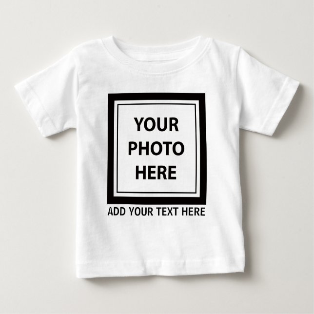 Upload Picture Photo & Add Text – Customise Baby T-Shirt (Front)