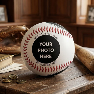 Upload Picture Photo & Add Text – Customise Baseball